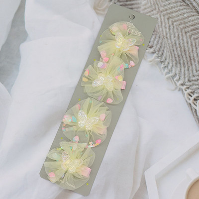 4/10 db Gyerek hajcsat Aranyos átlátszó pillangós hajcsat nőknek Kislányoknak Hajkiegészítők Divat hajcsavarok Hajtűk