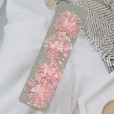 4/10 db Gyerek hajcsat Aranyos átlátszó pillangós hajcsat nőknek Kislányoknak Hajkiegészítők Divat hajcsavarok Hajtűk