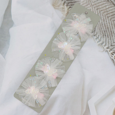 4/10 db Gyerek hajcsat Aranyos átlátszó pillangós hajcsat nőknek Kislányoknak Hajkiegészítők Divat hajcsavarok Hajtűk