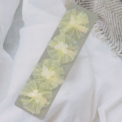 4/10 db Gyerek hajcsat Aranyos átlátszó pillangós hajcsat nőknek Kislányoknak Hajkiegészítők Divat hajcsavarok Hajtűk