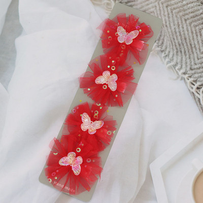 4/10 db Gyerek hajcsat Aranyos átlátszó pillangós hajcsat nőknek Kislányoknak Hajkiegészítők Divat hajcsavarok Hajtűk