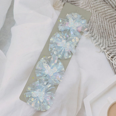 4/10 db Gyerek hajcsat Aranyos átlátszó pillangós hajcsat nőknek Kislányoknak Hajkiegészítők Divat hajcsavarok Hajtűk