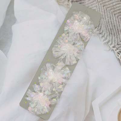 4/10 db Gyerek hajcsat Aranyos átlátszó pillangós hajcsat nőknek Kislányoknak Hajkiegészítők Divat hajcsavarok Hajtűk