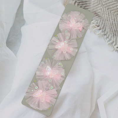 4/10 db Gyerek hajcsat Aranyos átlátszó pillangós hajcsat nőknek Kislányoknak Hajkiegészítők Divat hajcsavarok Hajtűk