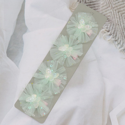 4/10 db Gyerek hajcsat Aranyos átlátszó pillangós hajcsat nőknek Kislányoknak Hajkiegészítők Divat hajcsavarok Hajtűk