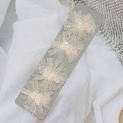 4/10 db Gyerek hajcsat Aranyos átlátszó pillangós hajcsat nőknek Kislányoknak Hajkiegészítők Divat hajcsavarok Hajtűk