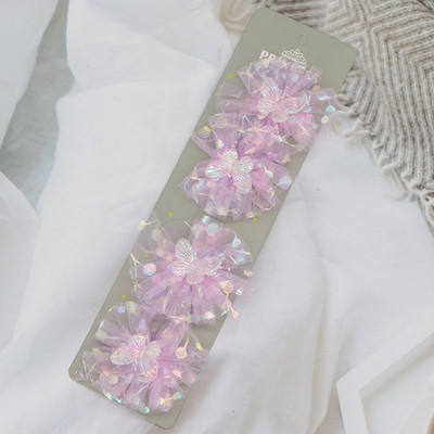 4/10 db Gyerek hajcsat Aranyos átlátszó pillangós hajcsat nőknek Kislányoknak Hajkiegészítők Divat hajcsavarok Hajtűk