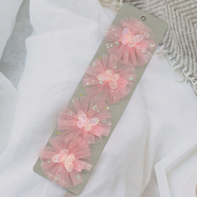 4/10 db Gyerek hajcsat Aranyos átlátszó pillangós hajcsat nőknek Kislányoknak Hajkiegészítők Divat hajcsavarok Hajtűk