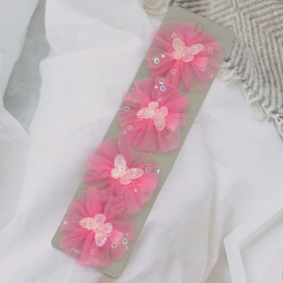 4/10 db Gyerek hajcsat Aranyos átlátszó pillangós hajcsat nőknek Kislányoknak Hajkiegészítők Divat hajcsavarok Hajtűk