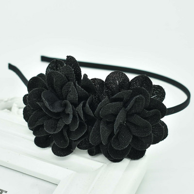 Nauja populiari Vaikiška Dviejų gėlių galvos juosta galvos apdangalas merginoms įvairiaspalviai plaukų aksesuarai gėlių plaukų juosta Moteriška pop dovana