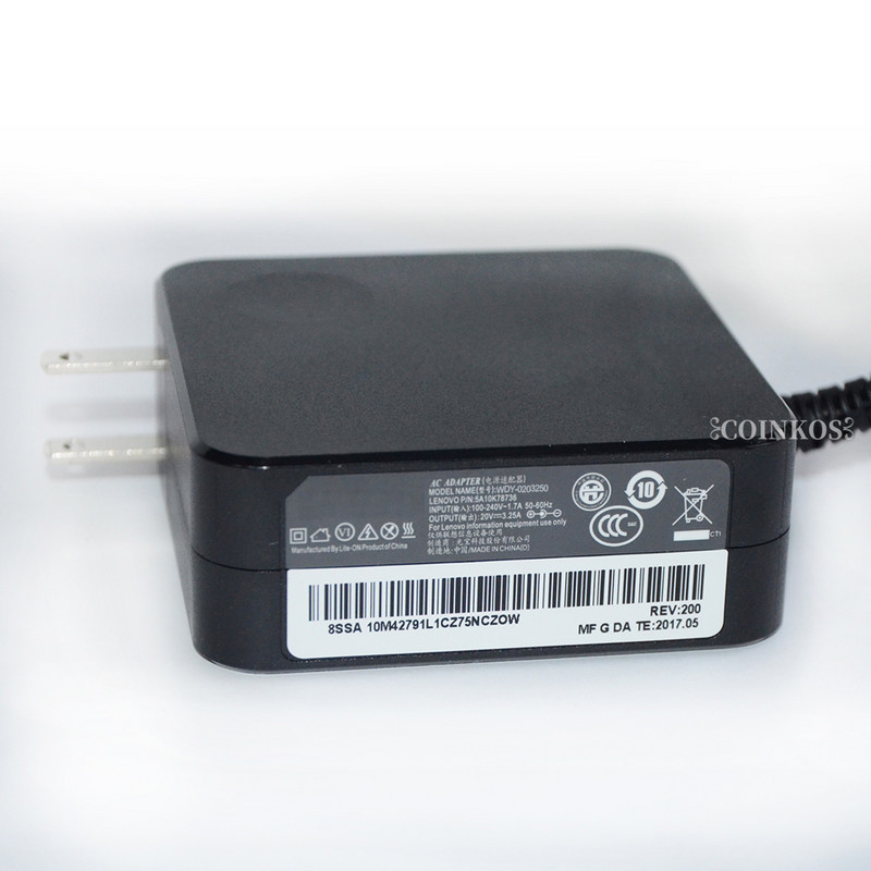 65 W maiņstrāvas lādētājs klēpjdatoram Lenovo 330-151KB ADLX65CCGE2A 530S-14IKB Flex 3-1470 80JK001GUS strāvas adaptera kabeļa vads