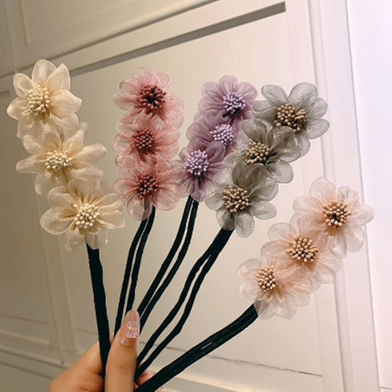 Naiste juuksekeerd Stiilid Lilled Klambripulgad kuklite tegija DIY juuksepunumisriistad Juukseaksessuaarid Punupunu isetegemise soeng A009