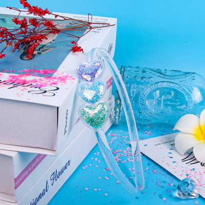 Skaidrios greito smėlio galvos juostos vaikams Vaikams Mergaitėms Mados Blizgučiai Blizgučiai Dantukai Plaukų juostelės Žiedeliai Plaukų lankeliai Plaukų Priedai