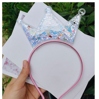 Skaidrios greito smėlio galvos juostos vaikams Vaikams Mergaitėms Mados Blizgučiai Blizgučiai Dantukai Plaukų juostelės Žiedeliai Plaukų lankeliai Plaukų Priedai