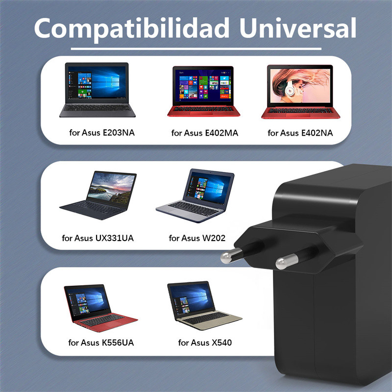 Gyors notebook töltő 19V 2.37A 45W 4.0x1.35mm hálózati adapter ASUS VivoBook F540L F541U X540L X540Y X540S X541UA X553M Zenbohoz