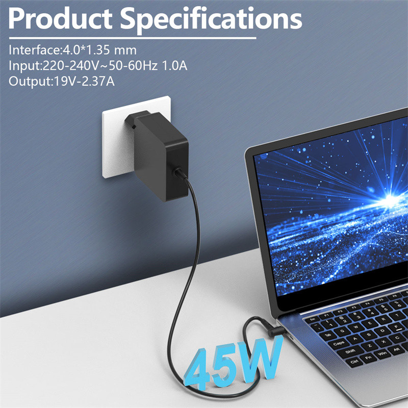 Gyors notebook töltő 19V 2.37A 45W 4.0x1.35mm hálózati adapter ASUS VivoBook F540L F541U X540L X540Y X540S X541UA X553M Zenbohoz