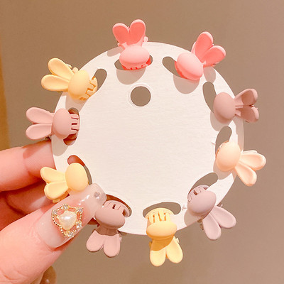 10 vnt Vasaros mini plaukų žnyplės, skirtos kūdikiams Gilrs Animaciniai filmai Triušio vaisiai Krabų plaukų segtukai Vaikiški galvos apdangalai Madingi aksesuarai