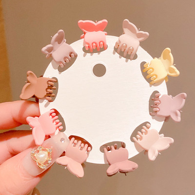 10 vnt Vasaros mini plaukų žnyplės, skirtos kūdikiams Gilrs Animaciniai filmai Triušio vaisiai Krabų plaukų segtukai Vaikiški galvos apdangalai Madingi aksesuarai