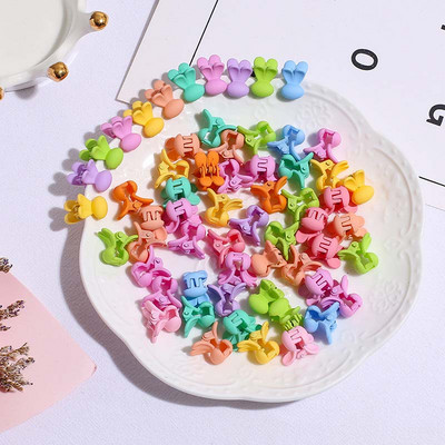 10 vnt Vasaros mini plaukų žnyplės, skirtos kūdikiams Gilrs Animaciniai filmai Triušio vaisiai Krabų plaukų segtukai Vaikiški galvos apdangalai Madingi aksesuarai