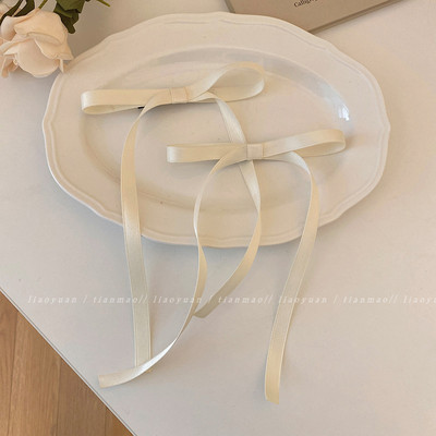 Vintage μεγάλο βελούδινο φιόγκο Κλιπ μαλλιών Trend Long Ribbon Hairpins Barrettes Headband for Women Αξεσουάρ για τα μαλλιά κορίτσια Κοσμήματα γάμου