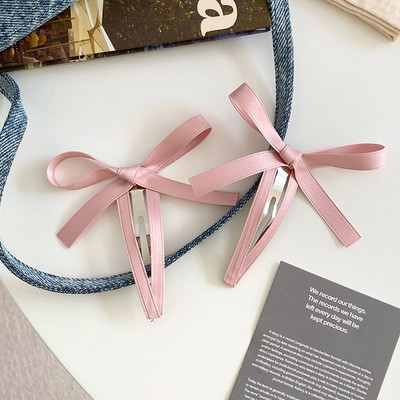 Vintage μεγάλο βελούδινο φιόγκο Κλιπ μαλλιών Trend Long Ribbon Hairpins Barrettes Headband for Women Αξεσουάρ για τα μαλλιά κορίτσια Κοσμήματα γάμου