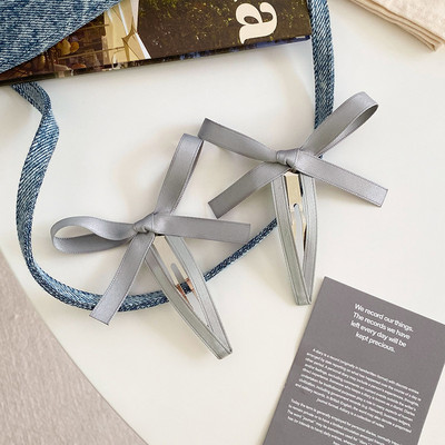 Vintage μεγάλο βελούδινο φιόγκο Κλιπ μαλλιών Trend Long Ribbon Hairpins Barrettes Headband for Women Αξεσουάρ για τα μαλλιά κορίτσια Κοσμήματα γάμου