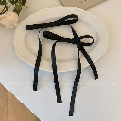 Vintage μεγάλο βελούδινο φιόγκο Κλιπ μαλλιών Trend Long Ribbon Hairpins Barrettes Headband for Women Αξεσουάρ για τα μαλλιά κορίτσια Κοσμήματα γάμου