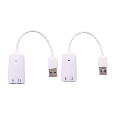 1 PC USB garso plokštė Virtuali 7.1 3D išorinis USB garso adapteris USB prie lizdo 3,5 mm ausinių mikrofono garso plokštė nešiojamam nešiojamajam kompiuteriui