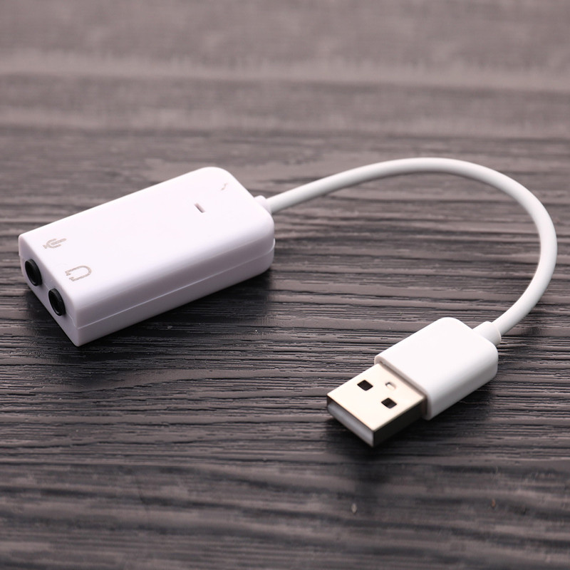 1 PC USB garso plokštė Virtuali 7.1 3D išorinis USB garso adapteris USB prie lizdo 3,5 mm ausinių mikrofono garso plokštė nešiojamam nešiojamajam kompiuteriui