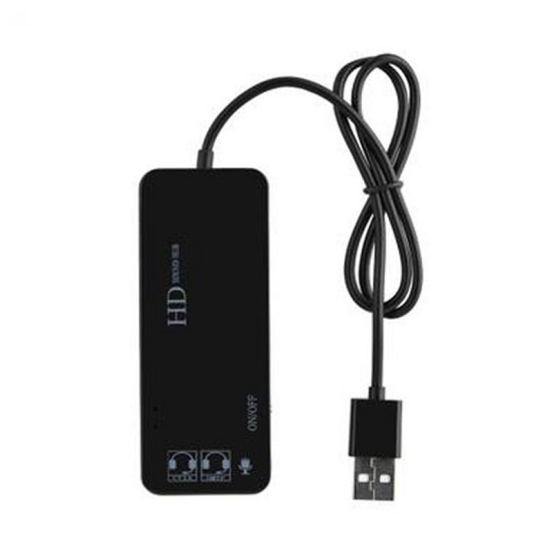 Hub USB 3 porturi Stereo DJ placă de sunet externă Căști Adaptor microfon pentru PC laptop Placă de sunet externă USB 3D