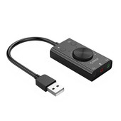 Garso plokštė USB garso sąsaja Išorinis 3,5 mm mikrofonas garso adapteris kabelis adapteris jungiklis garsumo reguliavimas nemokamas diskas