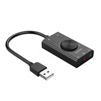 Κάρτα ήχου Διασύνδεση ήχου USB Εξωτερική 3,5mm Μικρόφωνο Προσαρμογέας ήχου Καλώδιο Προσαρμογέας Διακόπτης Ρύθμιση έντασης ήχου Δωρεάν μονάδα δίσκου