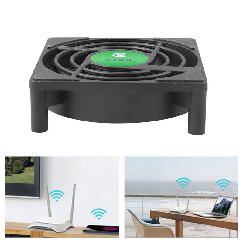 DC 5V USB Mini ventilator mic de răcire 80x80x25mm cutie tv silențioasă Radiator Ventilator de răcire cu 7 lame pentru decodificator TV cu cablu de 30 cm