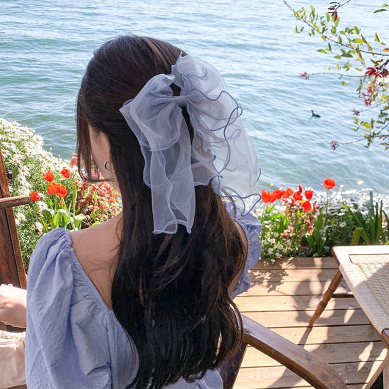 Dvigubo tinklelio lanko plaukų segtukas šoninėje Vienspalvių plaukų žnyplės temperamento plaukų segtukai Moterų mergaičių plaukų aksesuarai 2023 m. vasaros mada