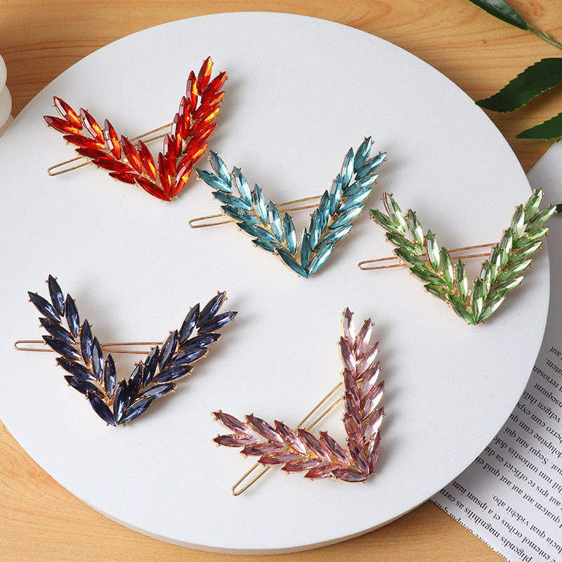 Naujos Moterys, spindinčios krištolo krištolinio akmens prabangūs plaukų segtukai, segtukai, plaukų aksesuarai, galvos apdangalai, mergaičių mados, dovanų papuošalai