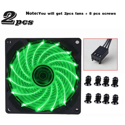 9cm 92mm LED ventiliatorius 90mm 4PIN 3PIN asmeninio kompiuterio stalinio kompiuterio korpuso aušinimo aušintuvo ventiliatorius 12V 9225 92x92x25mm GPU procesoriaus aušintuvas dviguba halo lemputė