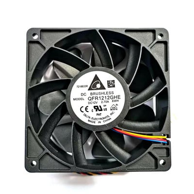 Novi 6000RPM QFR1212GHE 120*120*38mm 4wire 12V 2.7A za S15 S9 L3 + T9 + D5 Z9mini S11 M3 E9 + E10 A8 + A9 841 za Bitcoin Miner