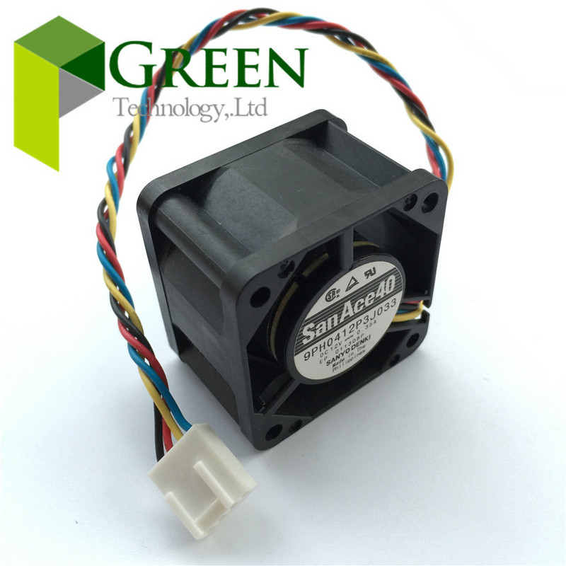 San Ace 40 1U 40 x40x28mm serverio ventiliatorius 9PH0412P3J033 4028 40MM serverio korpuso aušinimo ventiliatorius 12V 0,35A su 4 kontaktais