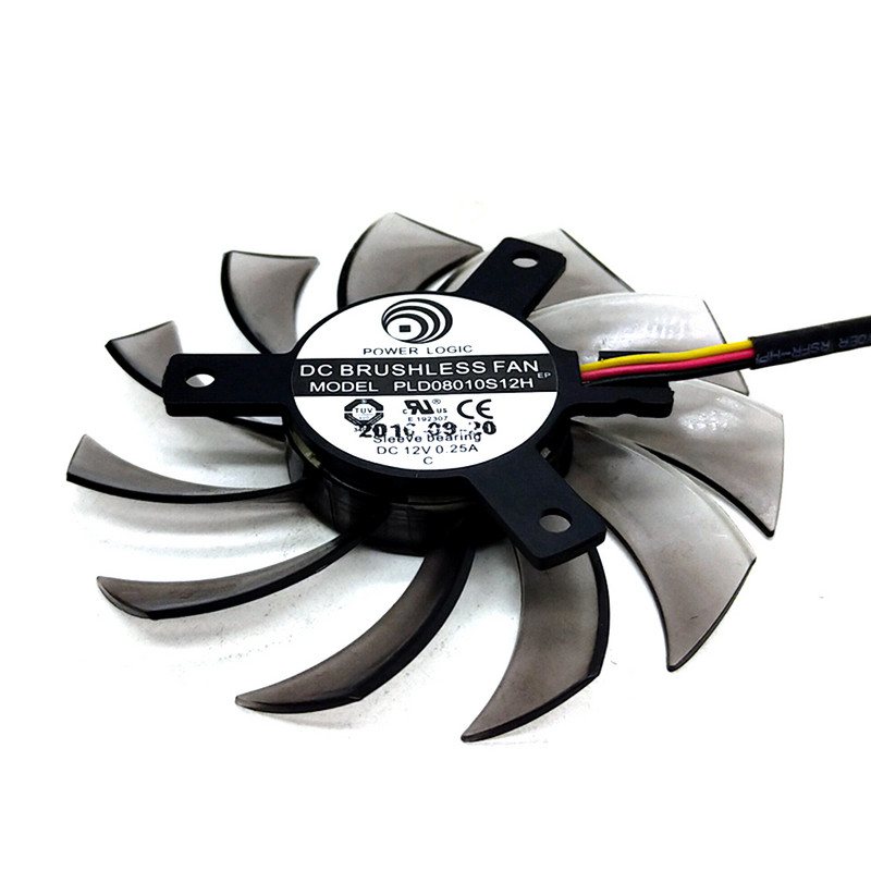 Ventilator de răcire nou de 75 MM PLD08010S12H pentru ventilatoare de răcire a plăcii video Gigabyte HD 6850 7970 GTX 460 GTX560Ti R270X AMD R7 260x