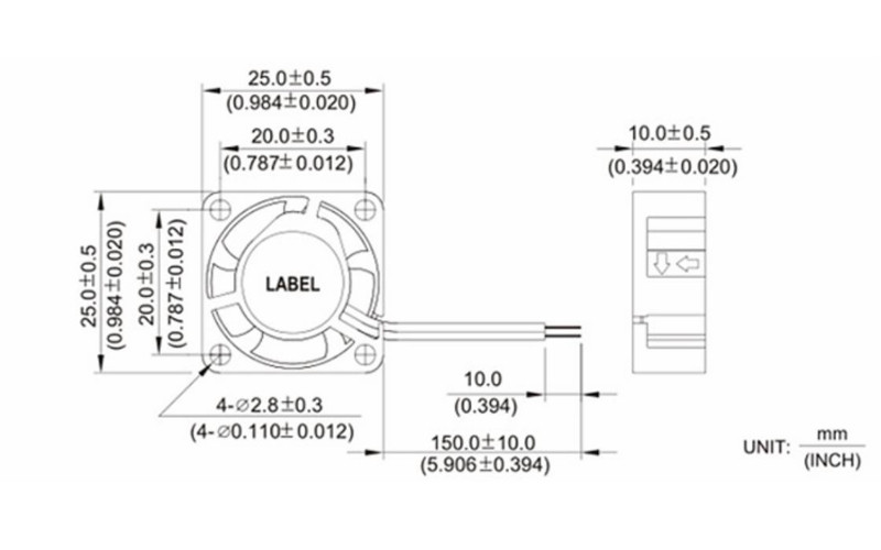 2 τμχ 2Pin 2507 2,5cm 25x25x7mm λεπτός 25mm DC 5V 12V Micro Cooler Cooling Fans Cooler Brushless Chipset Mini Cooling Fan