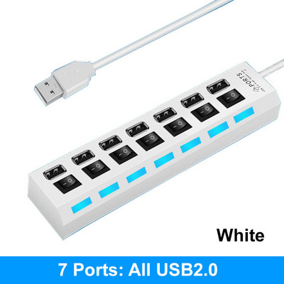 MZX 4 prievadų USB šakotuvas 2.0 3.0 koncentratorius kelių šakotuvų kelių skirstytuvų kelių plėtimosi adapteris 3 0 2 išplėtimo kompiuteris su jungiklio laidu