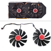 2 vnt Originalūs 95 mm 4 kontaktų FDC10U12S9-C CF1010U12S VENTILIATORIAI, skirti XFX RX580 GPU aušintuvo ventiliatoriui HIS RX 590 580 570 vaizdo plokštės aušinimui