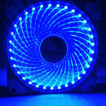 ARSYLID 33 LED 12cm Охлаждащ вентилатор Корпус на корпуса Соларен вентилатор Безшумен вентилатор Синьо Зелено Червено Бяло Светлинно захранване