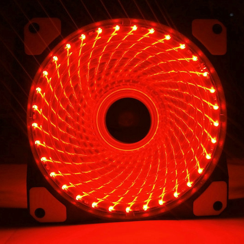 ARSYLID 33 LED 12 cm-es hűtőventilátor ház ház Napelem ventilátor csendes ventilátor Kék zöld piros fehér fény tápegység