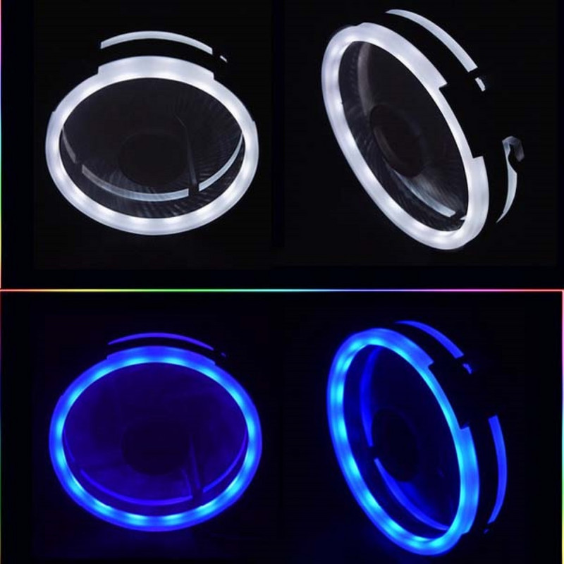 120x120 mm nutildyti RGB LED žibintai kompiuterio korpuso aušinimo ventiliatoriaus aušintuvo šilumos išsklaidymo įrankis