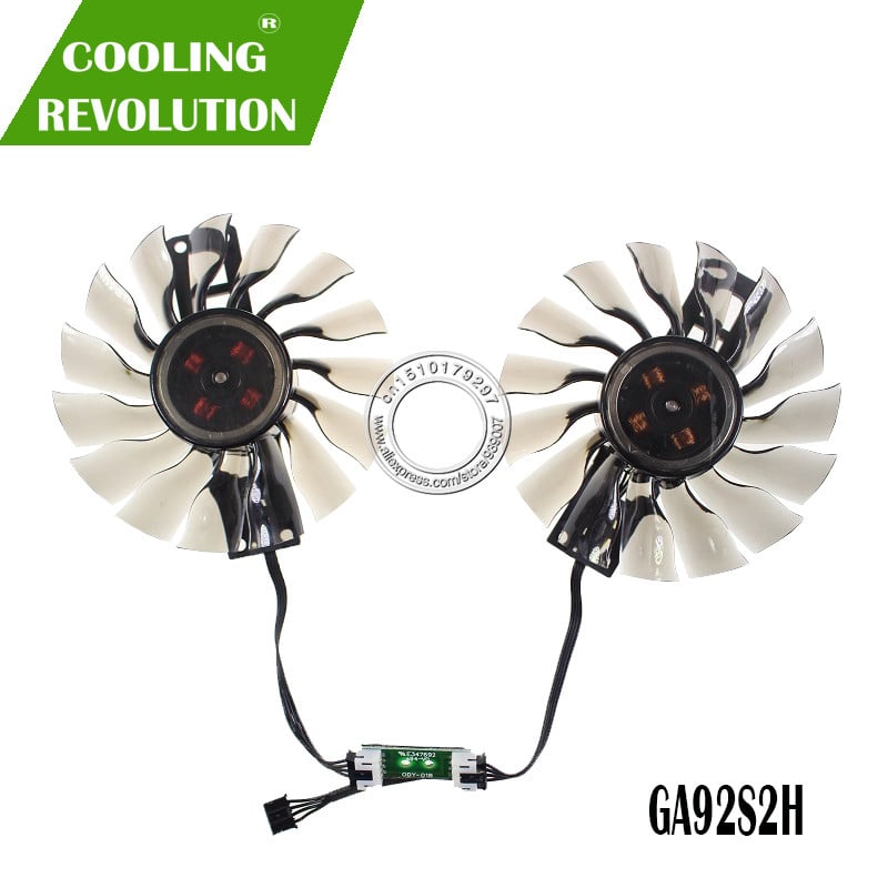 2 ks/sada GA92S2H 4PIN GTX960/GTX970 VGA GPU chladič ventilátora pre grafickú kartu MAXSUN JETSTREAM GTX960 GTX980 4G / GTX980TI