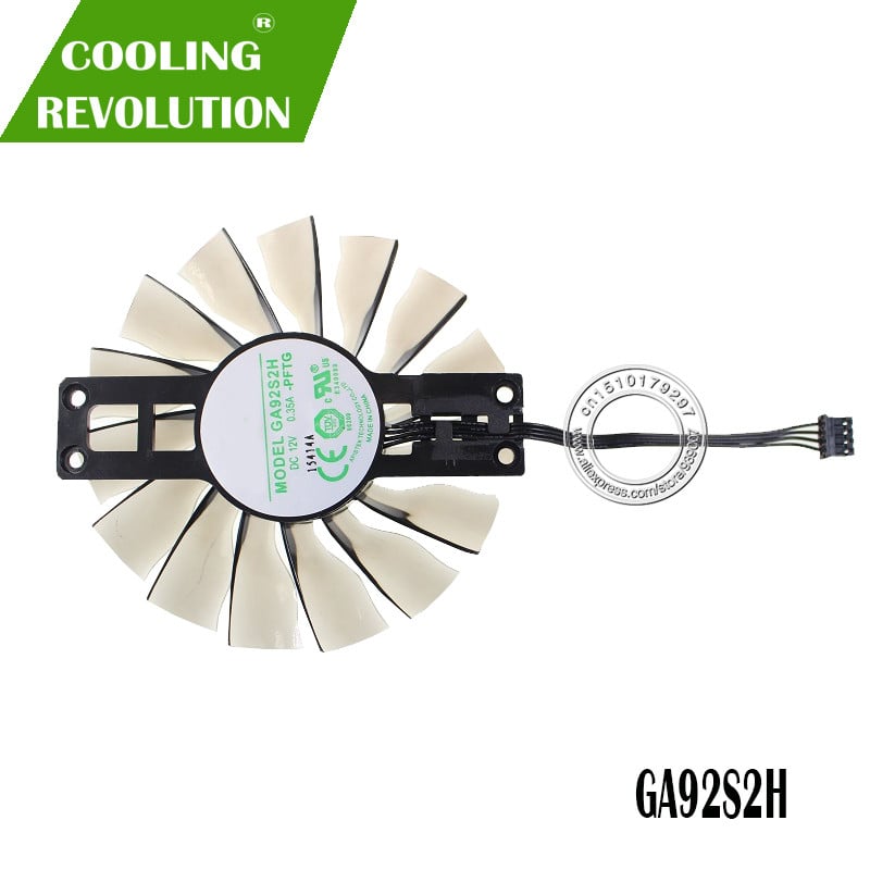 2 ks/sada GA92S2H 4PIN GTX960/GTX970 VGA GPU chladič ventilátora pre grafickú kartu MAXSUN JETSTREAM GTX960 GTX980 4G / GTX980TI