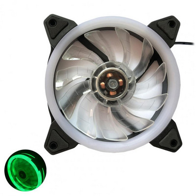 Praktický RGB chladič s fluidným ložiskom, štvorcový RGB chladiaci ventilátor, bezhlučný RGB chladič s gumovou podložkou