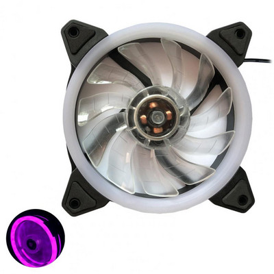 Praktický RGB chladič s fluidným ložiskom, štvorcový RGB chladiaci ventilátor, bezhlučný RGB chladič s gumovou podložkou