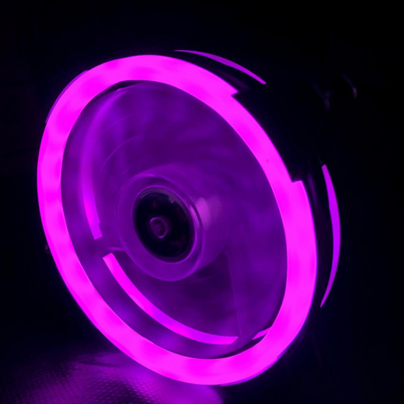 Praktický RGB chladič s fluidným ložiskom, štvorcový RGB chladiaci ventilátor, bezhlučný RGB chladič s gumovou podložkou